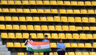 Empty stands before the start of the Asia Cup 2023 super four one-day international (ODI) cricket match between India and Pakistan at the R. Premadasa Stadium in Colombo on September 10, 2023. (Photo by Ishara S. KODIKARA / AFP)
