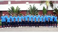 The Bangladesh Cricket Team ahead of their flight to Guwahati, India. Pic: X / Bangladesh Cricket 