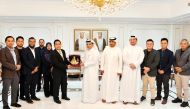 QC board members Mohamed bin Ahmed Al Obaidli; Shaheen bin Lahdan Al Mohannadi Ahmed bin Kamaruddin; Director of Corporate Policy, and Management Division at the National Landscape Department of Malaysia’s Ministry of Local Development with other officials during the meeting.
