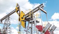 Working pump jacks seen in Tatarstan, Russia.