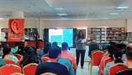 Parents participating in a workshop organised by Birla Public School.