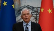 EU High Representative for Foreign Affairs and Security Policy Josep Borrell attends the EU-China High-Level Strategic Dialogue at the Diaoyutai State Guest House in Beijing on October 13, 2023. (Photo by Pedro Pardo / AFP)