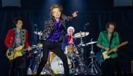 Ronnie Woods, Mick Jagger, Charlie Watts, and Keith Richards perform onstage as The Rolling Stones bring their 'NO FILTER' Tour at NRG Stadium on July 27, 2019 in Houston, Texas. Photo by SUZANNE CORDEIRO / AFP

