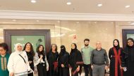 Students and officials at the screening. 