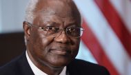 (FILES) Sierra Leone then President Ernest Bai Koroma looks on in the Cabinet Room of the White House April 15, 2015 in Washington, D.C. (Photo by POOL / GETTY IMAGES NORTH AMERICA / AFP)
