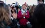 Swedish environmental activist Greta Thunberg takes part in a demonstration in Bordeaux, southwestern France, on February 11, 2024, against plans to drill eight new oil wells in La Teste-de-Buch forest. (Photo by Thibaud Moritz / AFP)