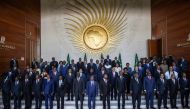 African Heads of State pose for a group photograph before the opening ceremony of the 37th Ordinary Session of the Assembly of the African Union (AU) at the AU headquarters in Addis Ababa on February 17, 2024. (Photo by Michele Spatari / AFP)