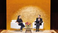 Noura Erakat (right) in conversation with Dr. Noha Aboueldahab.