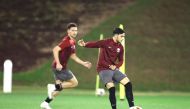 Qatar U23 players during a training session as they gear up for the AFC U23 Asian Cup. 