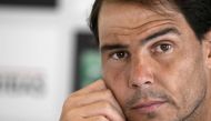 Spain's Rafael Nadal gives a press conference during the Men's ATP Rome Open tennis tournament at Foro Italico in Rome on May 8, 2024. (Photo by Tiziana Fabi / AFP)