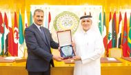 Founding Chairman of GORD Dr. Yousef Alhorr receiving the Best Patent award during 12th celebration of the Arab Energy Efficiency Day.