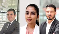 From left: Dr. Hamdi Mbarek, Dr. Amal Elfatih and Dr. Chadi Saad   