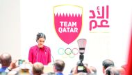 Vice-Chairperson and CEO of Qatar Foundation H E Sheikha Hind bint Hamad Al Thani speaking during the event in Paris, yesterday. 