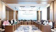 Officials from the GCC countries during the meeting in Doha.