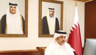 Assistant Undersecretary for Agriculture and Food Security Affairs at the Ministry of Municipality Eng. Fahad Mohammed Al Qahtani speaking at the meeting.