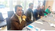 Dr. Khalid Al-Shafi, Editor-in-Chief of The Peninsula, participating in the discussions in Berlin.