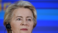 President of the European Commission, Ursula von der Leyen speaks during a joint press conference with Chairwoman of Bosnia and Herzegovina's Council of Ministers following their meeting, in Sarajevo, on October 25, 2024. Photo by ELVIS BARUKCIC / AFP