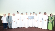 Director of the Follow-up and Coordination Unit at Katara Salman Al Nuaimi (third right) with the award winners.