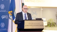 Ambassador Dimitri Alexandrakis delivers the talk. 