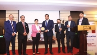 Officials posing for a photo during thw B2B business meeting.