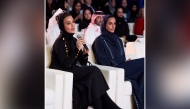 Chairperson of Qatar Foundation H H Sheikha Moza bint Nasser and Vice Chairperson and CEO of Qatar Foundation H E Sheikha Hind bint Hamad Al Thani at the event held to mark International Day of Education, yesterday.
