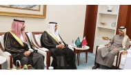 Minister of Transport H E Sheikh Mohammed bin Abdulla bin Mohammed Al Thani meeting Vice Minister of Transport and Logistic Services of Saudi Arabia H E Dr. Rumaih Al Rumaih. 