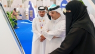 Minister of Environment and Climate Change H E Dr. Abdullah bin Abdulaziz bin Turki Al Subaie visiting the MECC pavilion at Doha International Book Fair yesterday.