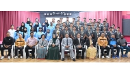Ideal Indian School officials with members of IIS teams.