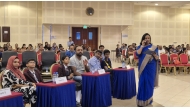 Students, parents and teachers during the event. 