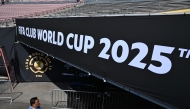 A person walks at the Rose Bowl Stadium ahead of the Club World Cup 2025 football match between Paris Saint-Germain (PSG) and Atletico de Madrid in Pasadena, California, on June 12, 2025. (Photo by Yuri Cortez / AFP)
