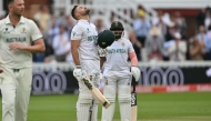 South Africa's Aiden Markram reacts after reaching his century on day three of the ICC World Test Championship cricket final in London, on June 13, 2025. (Photo by Glyn Kirk / AFP) 