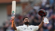 India's Rishabh Pant reacts as he walks back to the pavilion having lost his wicket for 118 on day four of the first cricket test match between England and India on June 23, 2025. (Photo by Darren Staples / AFP) 