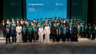 Minister of Public Health H E Mansoor bin Ebrahim bin Saad Al-Mahmoud and other officials during the ceremony.