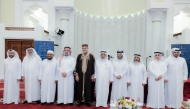 Minister of Awqaf and Islamic Affairs H E Ghanem bin Shaheen bin Ghanem Al Ghanim (fifth right) with other officials during the event.