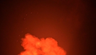 The Ukrainian air defence fires at Russian drones during a night mass strike on Kyiv on July 4, 2025, amid the Russian invasion of Ukraine. (Photo by Sergei SUPINSKY / AFP)