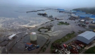This video grab from a drone handout footage released by Geophysical Service of the Russian Academy of Sciences on July 30, 2025, shows tsunami-hit Severo-Kurilsk on Paramushir island of Russia's northern Kuril islands. Photo by Handout / Geophysical Service of the Russian Academy of Sciences / AFP. 