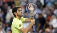 Taylor Fritz of United States celebrates his win against Gabriel Diallo of Canada during the National Bank Open Presented by Rogers at Sobeys Stadium on August 01, 2025 in Toronto, Ontario. Matthew Stockman/Getty Images/AFP (Photo by MATTHEW STOCKMAN / GETTY IMAGES NORTH AMERICA / Getty Images via AFP)