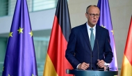 German Chancellor Friedrich Merz makes a statement to journalists following a meeting of the security Cabinet of the German government at the Chancellery in Berlin on July 28, 2025. Photo by John MACDOUGALL / AFP