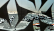 (Files) Vehicle parking at Doha Metro Al Wakra station. 