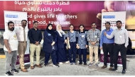 Officials and participants during the blood donation drive.