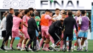 Players of Seattle Sounders FC and Inter Miami CF fight after the Leagues Cup Final match between Seattle Sounders and Inter Miami CF at Lumen Field on August 31, 2025 in Seattle, Washington. Alika Jenner/Getty Images/AFP 