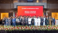 New WCM-Q medical students with Dean Dr. Javaid Sheikh and other faculty at the ceremony.