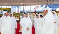 Minister of Environment and Climate Change H E Dr. Abdullah bin Abdulaziz bin Turki Al Subaie visiting the 9th edition of the Katara International Hunting and Falcons Exhibition, yesterday.