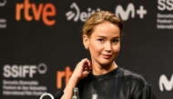 US actress and producer Jennifer Lawrence attends a press conference hours before receiving the Donostia lifetime achievement award on September 26, 2025. (Photo by Ander Gillenea / AFP)