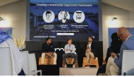 Old Doha Port CEO, Engineer Mohammed Abdulla Al Mulla speaking at the closing roundtable of the Monaco Yacht Show Summit.  