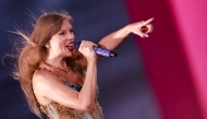 (Files) US singer-songwriter Taylor Swift performs during her Eras Tour in Inglewood, California, August 7, 2023. (Photo by Michael Tran / AFP)
