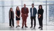 Dean Marwan M Kraidy with new faculty members.
