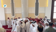 People gather for funeral prayers of three Amiri Diwan officials who died in a traffic accident in Sharm El-Sheikh at Muhmmad ib Abdul Wahab Mosque. Pic: Mohamed Al Attar