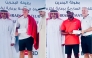 Daniel Sokolov (left) secured second place while Saleh Al Kaabi finished third in the event.