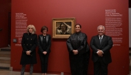 French First Lady Brigitte Macron; French Minister of Culture Rachida Dati; Chairperson of Qatar Museums H E Sheikha Al Mayassa bint Hamad bin Khalifa Al Thani;  and Qatar's Ambassador to France H E Sheikh Ali bin Jassim Al-Thani during announcement of the agreement.
